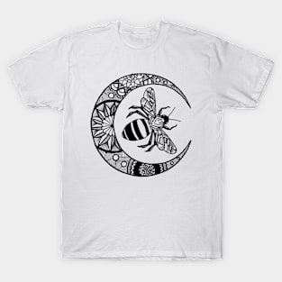 Bee And Flower Lover Design T-Shirt
